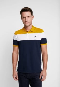 Pier One Poloshirt - Dark Blue/Mustard
