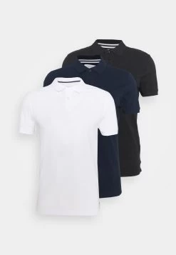 Pier One 3 Pack - Poloshirt - Black/Dark Blue/White -Professionele Herenkledingwinkel 07cf99c8248048ac91837e46ad87ad09