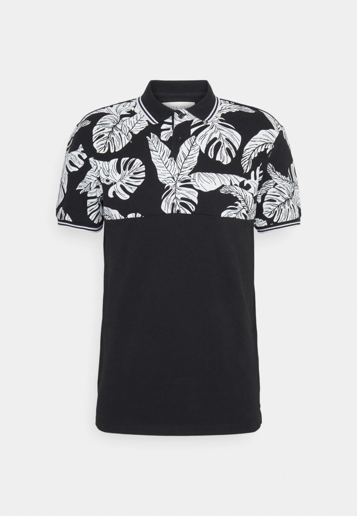 Pier One Yoke Mono- Poloshirt - Black/White 6 Pier One Yoke Mono- Poloshirt - Black/White - Afbeelding 4