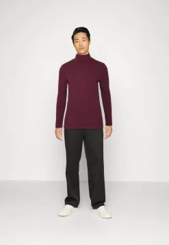 Pier One 2 Pack - Longsleeve - Beige/Bordeaux