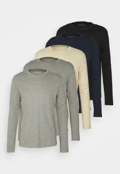 Pier One 5 Pack - Longsleeve - Black/Dark Blue/Stone -Professionele Herenkledingwinkel 1c25018ba4f641b38bf11faa7391875c