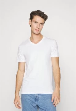 Pier One V Neck Bird Tonal 3 Pack - T-Shirt Basic - Light Brown/White/Dark Blue -Professionele Herenkledingwinkel 1f5463f9c0604b97998b18e77595bc5f