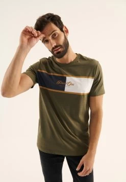 Pier One T-Shirt Print - Olive -Professionele Herenkledingwinkel 278a926a56ad48acac192ff4bf9a75a3