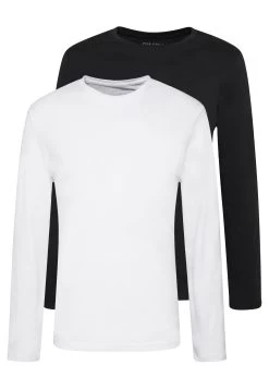 Pier One 2 Pack - Longsleeve - White/Black