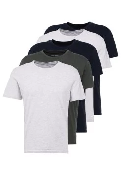 Pier One 5 Pack - T-Shirt Basic - Dark Blue/Grey/Khaki -Professionele Herenkledingwinkel 325cf046ffc64432affa66ab60fd39f6
