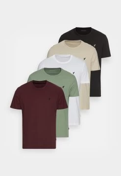 Pier One 5 Pack - T-Shirt Basic - White/Green/Bordeaux/Black/Beige -Professionele Herenkledingwinkel 388df4ed46f64c049d4079afe6c50dc9