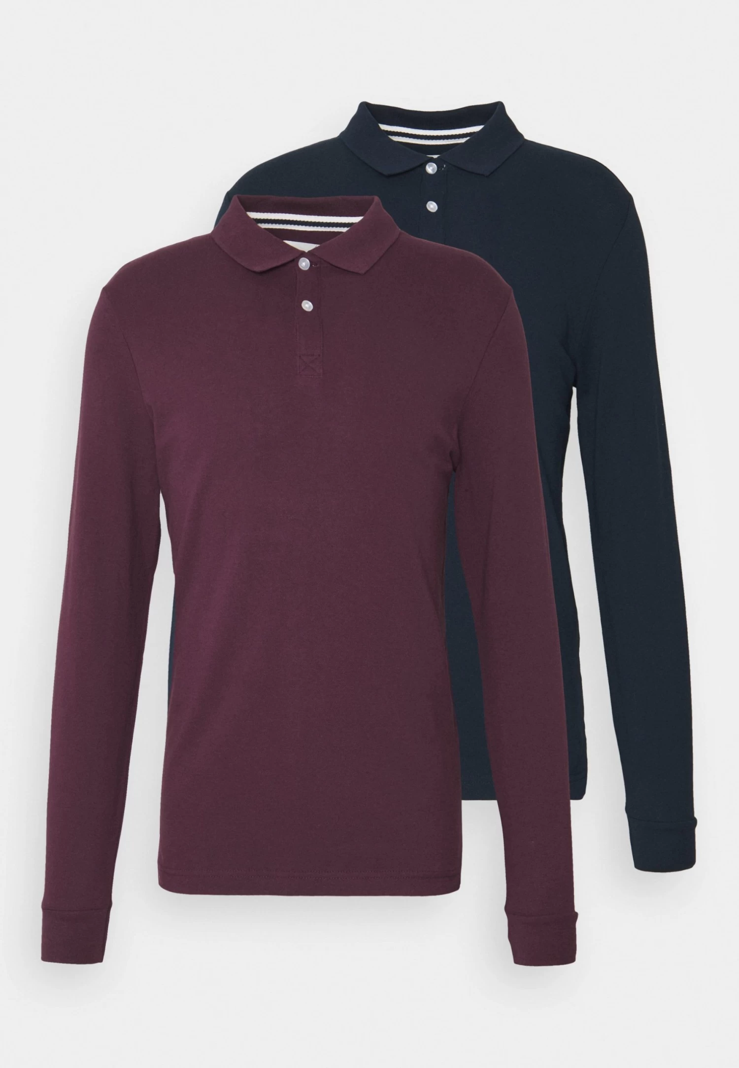 Pier One 2 Pack - Poloshirt - Bordeaux/Dark Blue 3 Pier One 2 Pack - Poloshirt - Bordeaux/Dark Blue