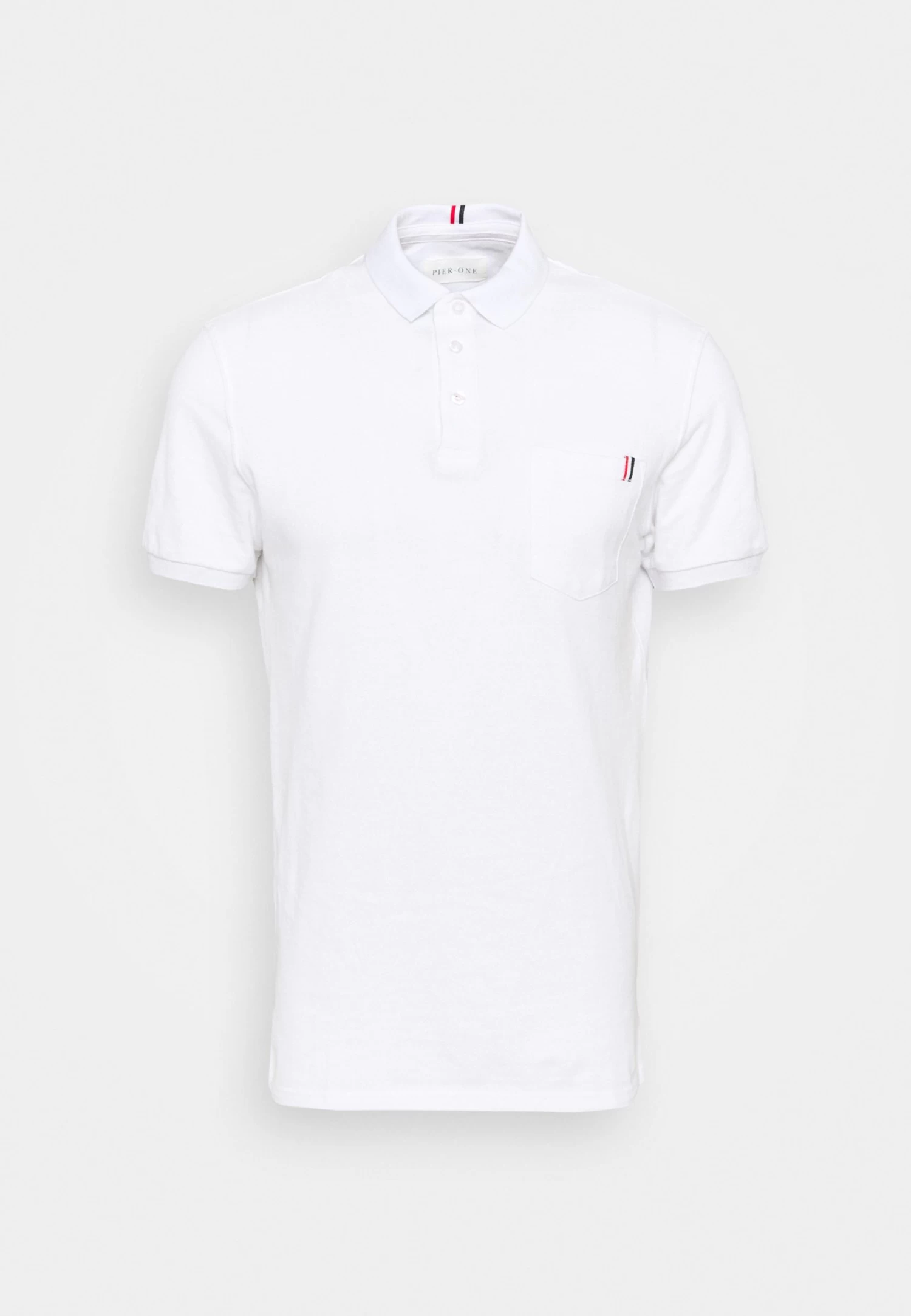 Pier One Tricolore Trim- Poloshirt - White 6 Pier One Tricolore Trim- Poloshirt - White - Afbeelding 4