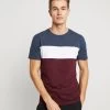 Pier One T-Shirt Print - Bordeaux / Dark Blue -Professionele Herenkledingwinkel 4b3dafcec25c471fabe30e21c69b1ebf