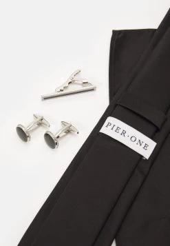 Pier One Set - Pochet - Black/Silver-Coloured -Professionele Herenkledingwinkel 4c684456114248c7935361f4f6ff9584