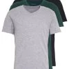 Pier One 3 Pack- T-Shirt Basic - Black, Grey, Green -Professionele Herenkledingwinkel 52134d96565747c2b7ae7569c6f97bb0