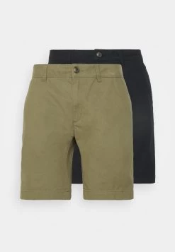 Pier One 2 Pack - Shorts - Black/Olive -Professionele Herenkledingwinkel 537cb0fdce6c4e76be55c05dfa95f014