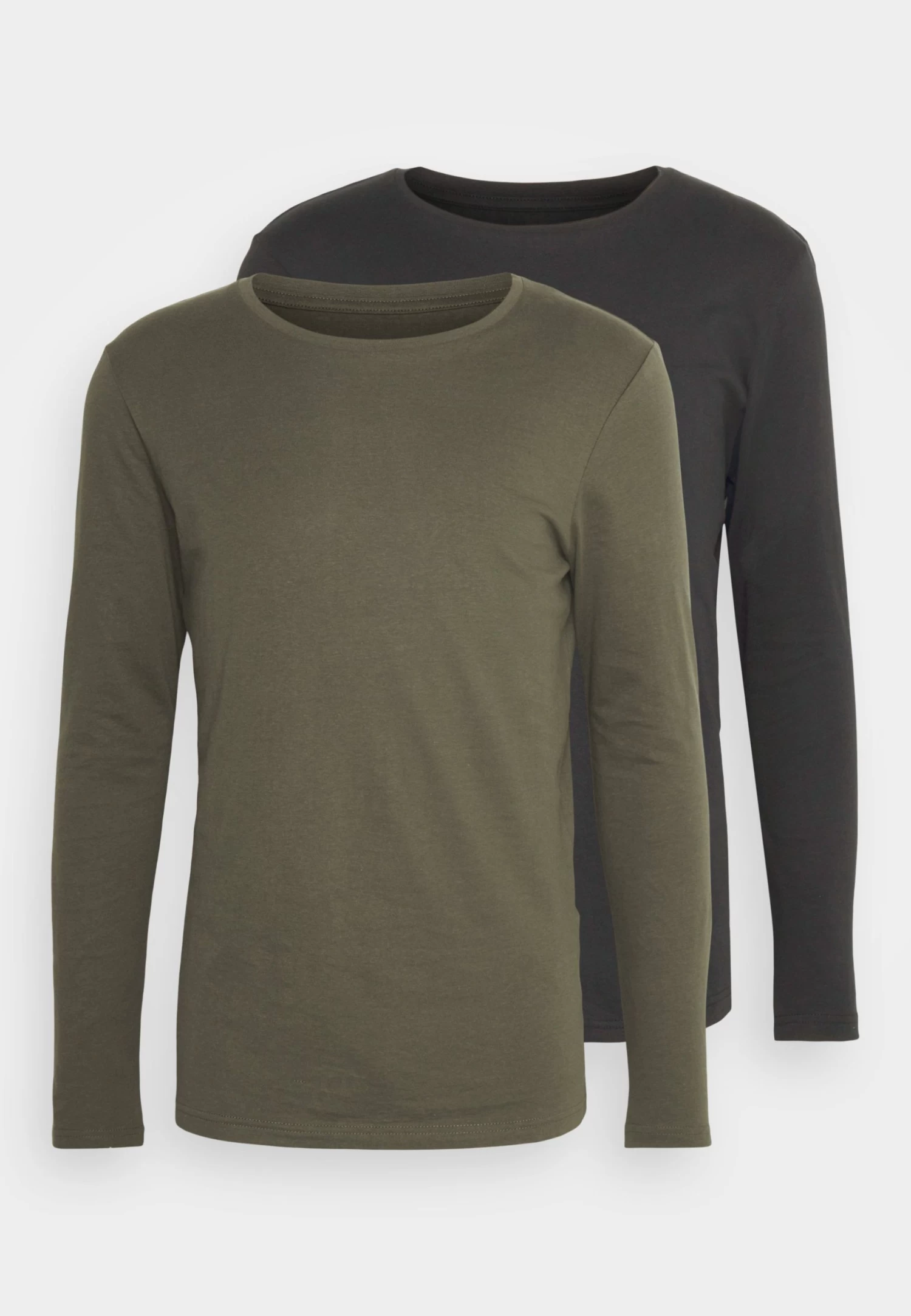 Pier One 2 Pack - Longsleeve - Black/Khaki 7 Pier One 2 Pack - Longsleeve - Black/Khaki - Afbeelding 5