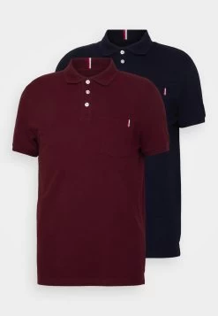 Pier One 2 Pack - Poloshirt - Blue/Bordeaux -Professionele Herenkledingwinkel 596d0de14dc04a10bc9519206e472b35