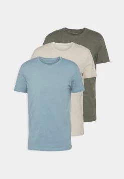 Pier One 3 Pack - T-Shirt Basic - Brown/Beige/Light Blue -Professionele Herenkledingwinkel 6207198c93254405a2ac3fe4191f041d