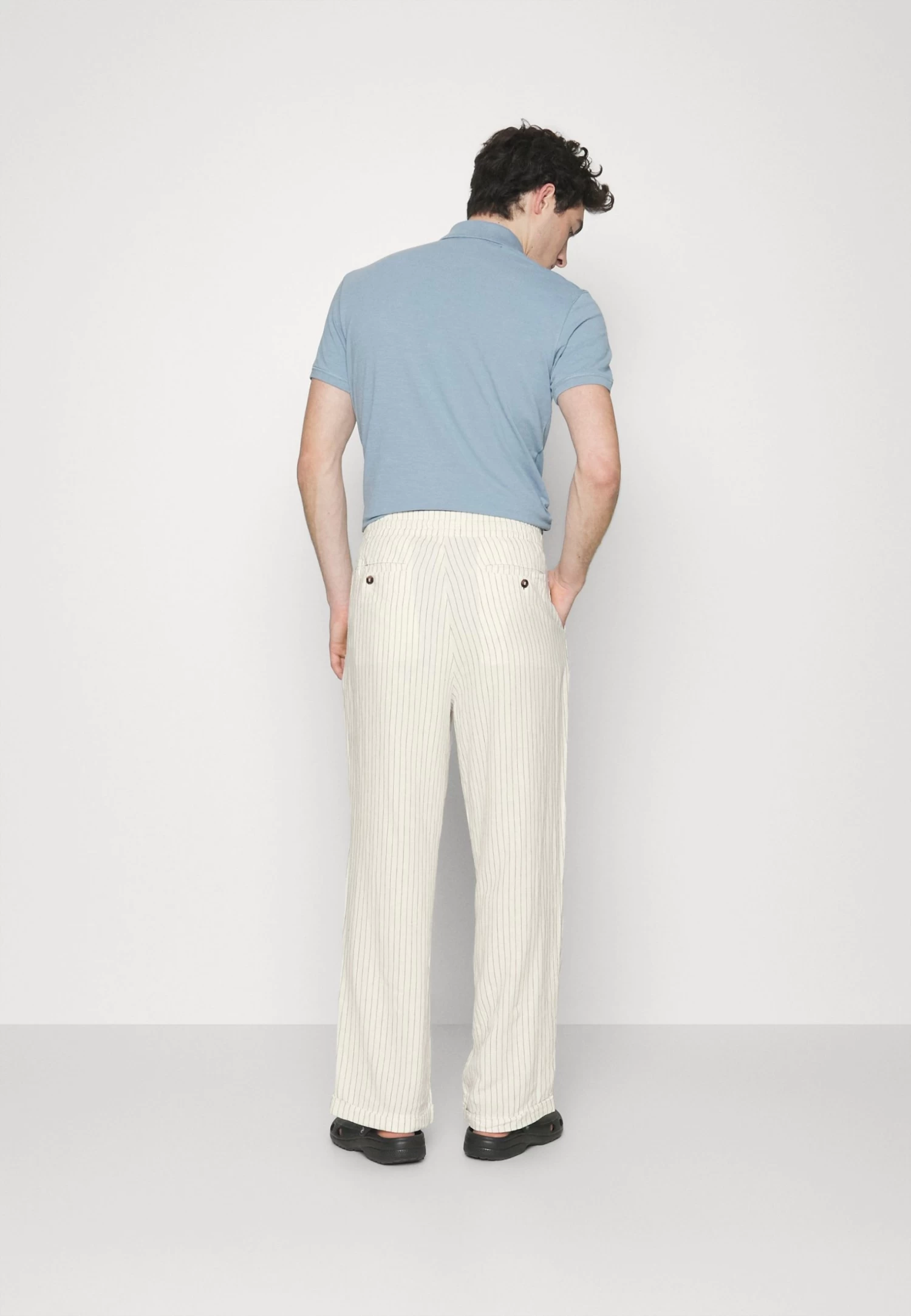 Pier One Drawcord Trousers Linen Blend - Broek - Off-White 5 Pier One Drawcord Trousers Linen Blend - Broek - Off-White - Afbeelding 3