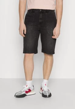 Pier One Regular Fit Carpenter - Jeansshort -Black