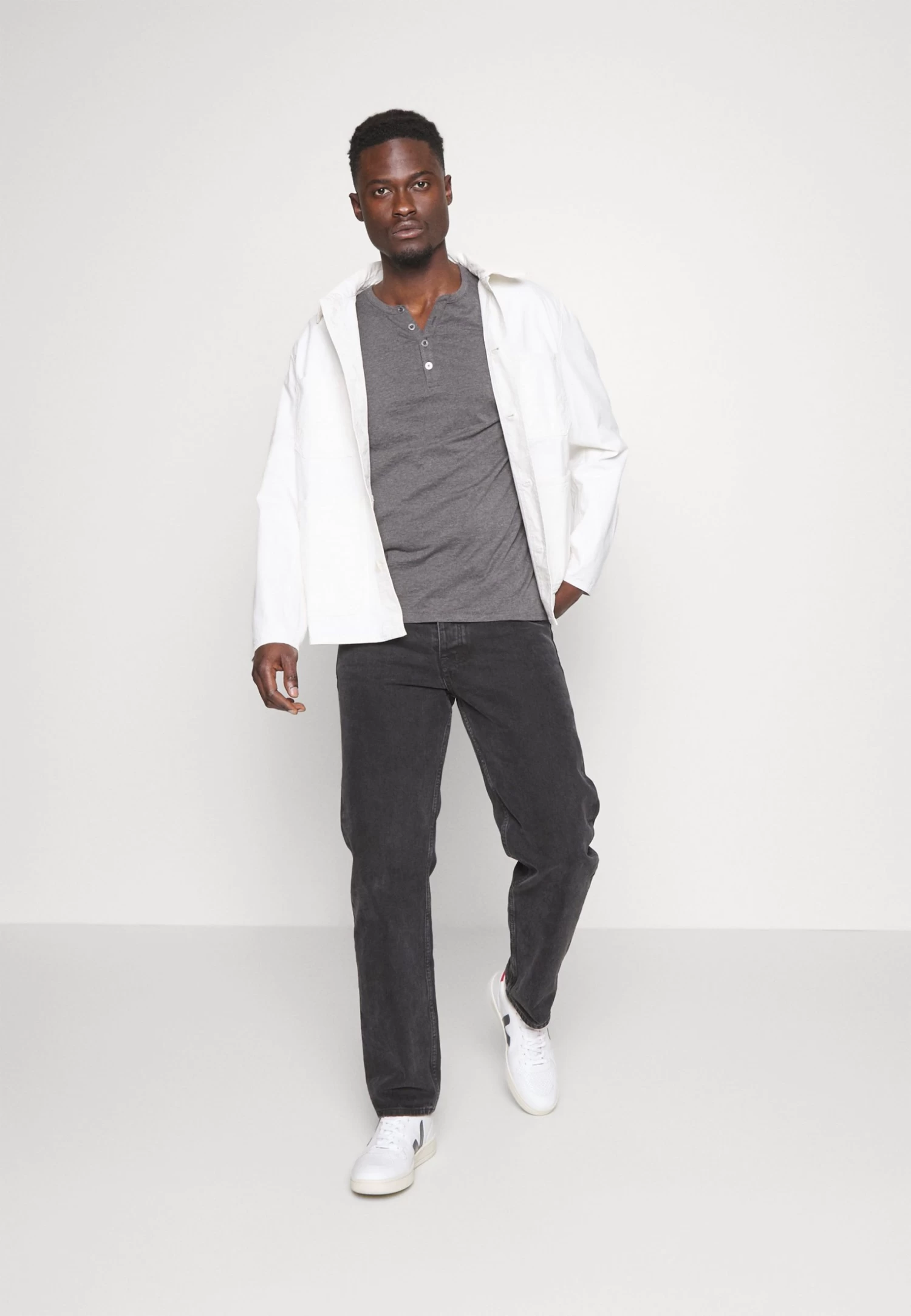 Pier One Longsleeve - Dark Grey Melange 4 Pier One Longsleeve - Dark Grey Melange - Afbeelding 2