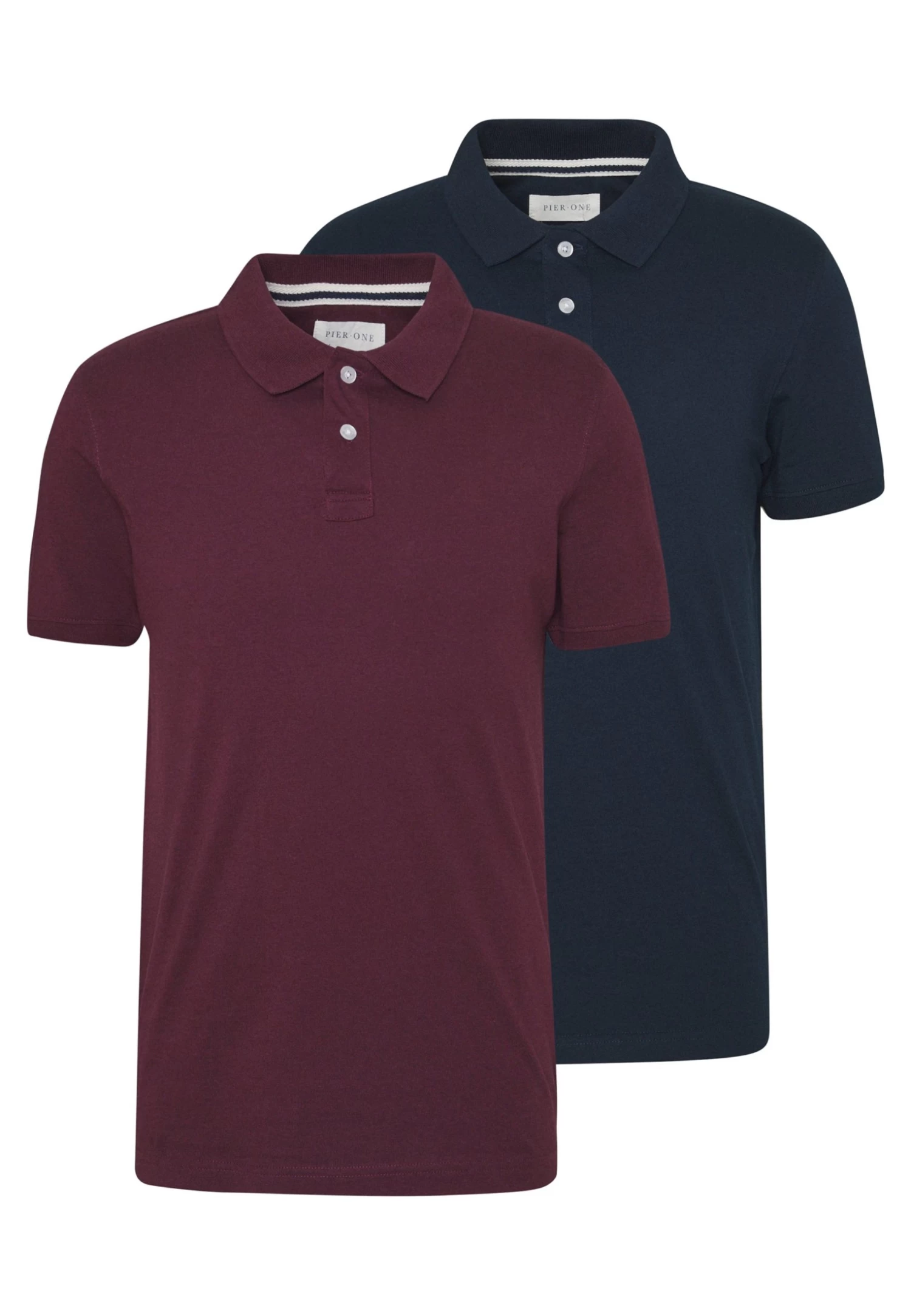 Pier One 2 Pack - Poloshirt - Dark Blue/Bordeaux 7 Pier One 2 Pack - Poloshirt - Dark Blue/Bordeaux - Afbeelding 5
