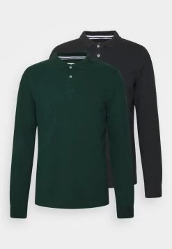 Pier One Long Sleeve 2 Pack- Poloshirt - Dark Grey/Khaki -Professionele Herenkledingwinkel 797d6a7ee480495b8e72e1155193494c