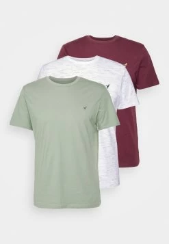 Pier One 3 Pack - T-Shirt Basic - Off-White/Bordeaux/Mint -Professionele Herenkledingwinkel 7f1520e84b4b4a0887f6c635d2c31b24