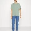 Pier One 5 Pack - T-Shirt Basic - Mint/Off-White/Khaki