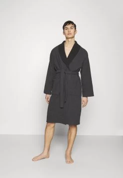 Pier One Shawl Towel Bathrobe - Badjas - Dark Grey