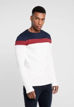 Pier One Longsleeve - Offwhite/Dark Blue