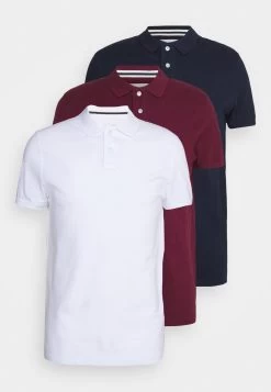 Pier One 3 Pack - Poloshirt - Bordeaux/White/Dark Blue -Professionele Herenkledingwinkel 919efcdef1fb44a8aad58897d4dff9e4