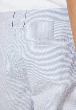 Pier One Pleated Seersucker Short - Shorts - Blue -Professionele Herenkledingwinkel 9511fb9334b8406c8dc31dbeff7d97b9