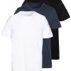 Pier One 3 Pack - T-Shirt Basic - Black/White/Blue