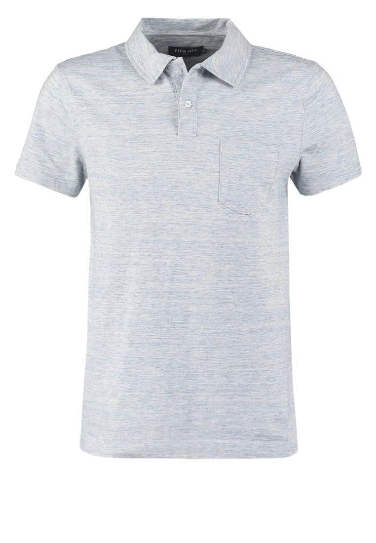 Pier One Poloshirt - Light Blue Melange 7 Pier One Poloshirt - Light Blue Melange - Afbeelding 5