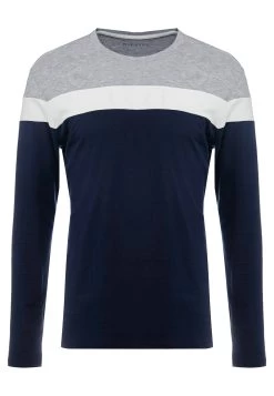 Pier One Longsleeve - Grey/Dark Blue -Professionele Herenkledingwinkel a0f0a086b0f348dab84e2d01c20e90f6