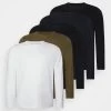 Pier One 5 Pack - Longsleeve - Dark Green/Mottled Grey/White -Professionele Herenkledingwinkel a9d6d041136a4667b6067e6c5f35c870