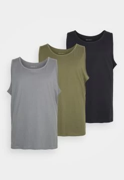 Pier One 3 Pack- Top - Black/Grey/Khaki -Professionele Herenkledingwinkel ae4213f1ac454df194eeab2b43abcae7