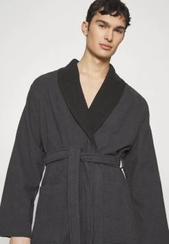 Pier One Shawl Towel Bathrobe - Badjas - Dark Grey -Professionele Herenkledingwinkel aedd72cbd7d04b83bcef8a6c104e08f9