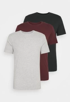 Pier One 3 Pack - T-Shirt Basic - Black/Grey/Bordeaux -Professionele Herenkledingwinkel b4adf13b9960406cbe579058828ee383