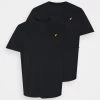 Pier One 2 Pack - T-Shirt Basic - Black/Black