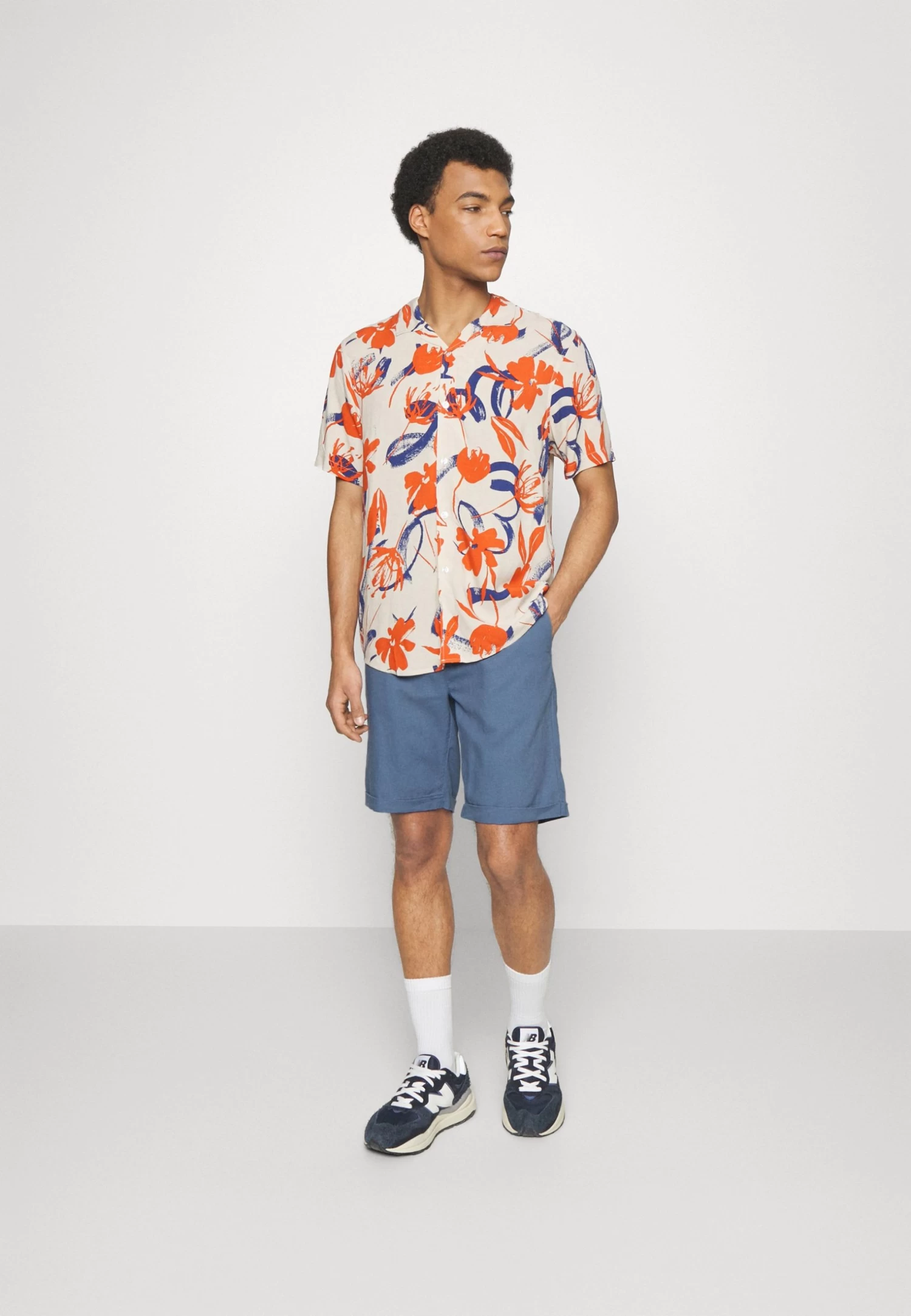 Pier One Linen Blend Drawcord Shorts- Shorts - Blue 4 Pier One Linen Blend Drawcord Shorts- Shorts - Blue - Afbeelding 2