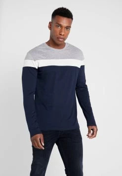 Pier One Longsleeve - Grey/Dark Blue