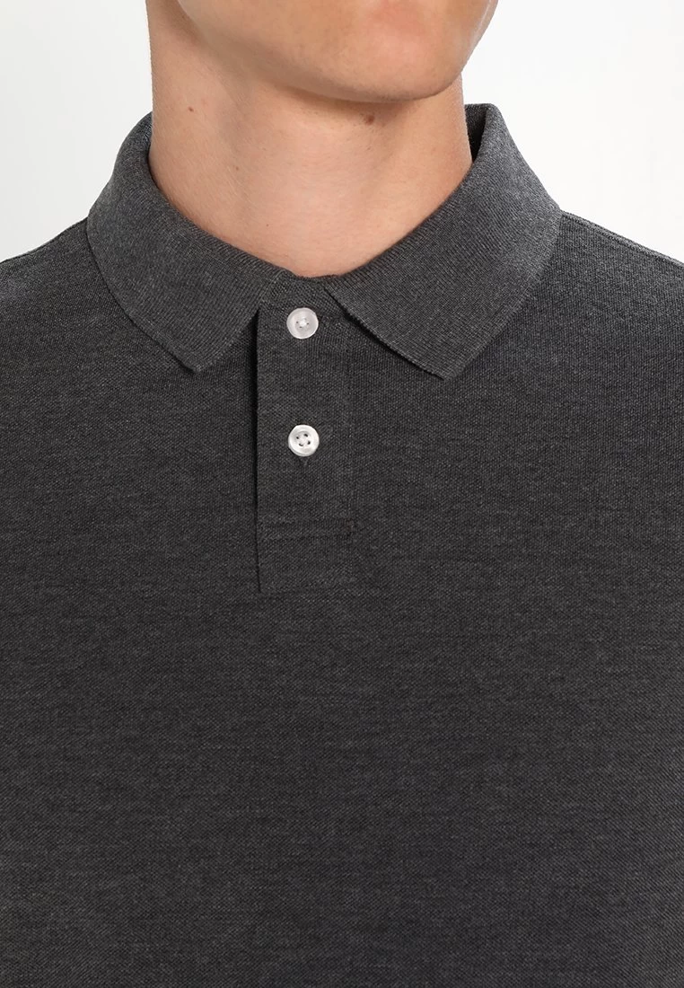 Pier One Basic - Poloshirt - Dark Grey Melange 7 Pier One Basic - Poloshirt - Dark Grey Melange - Afbeelding 5