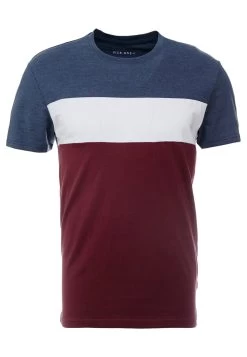Pier One T-Shirt Print - Bordeaux / Dark Blue -Professionele Herenkledingwinkel d46de368a5e64dda9995710ec9cb589c