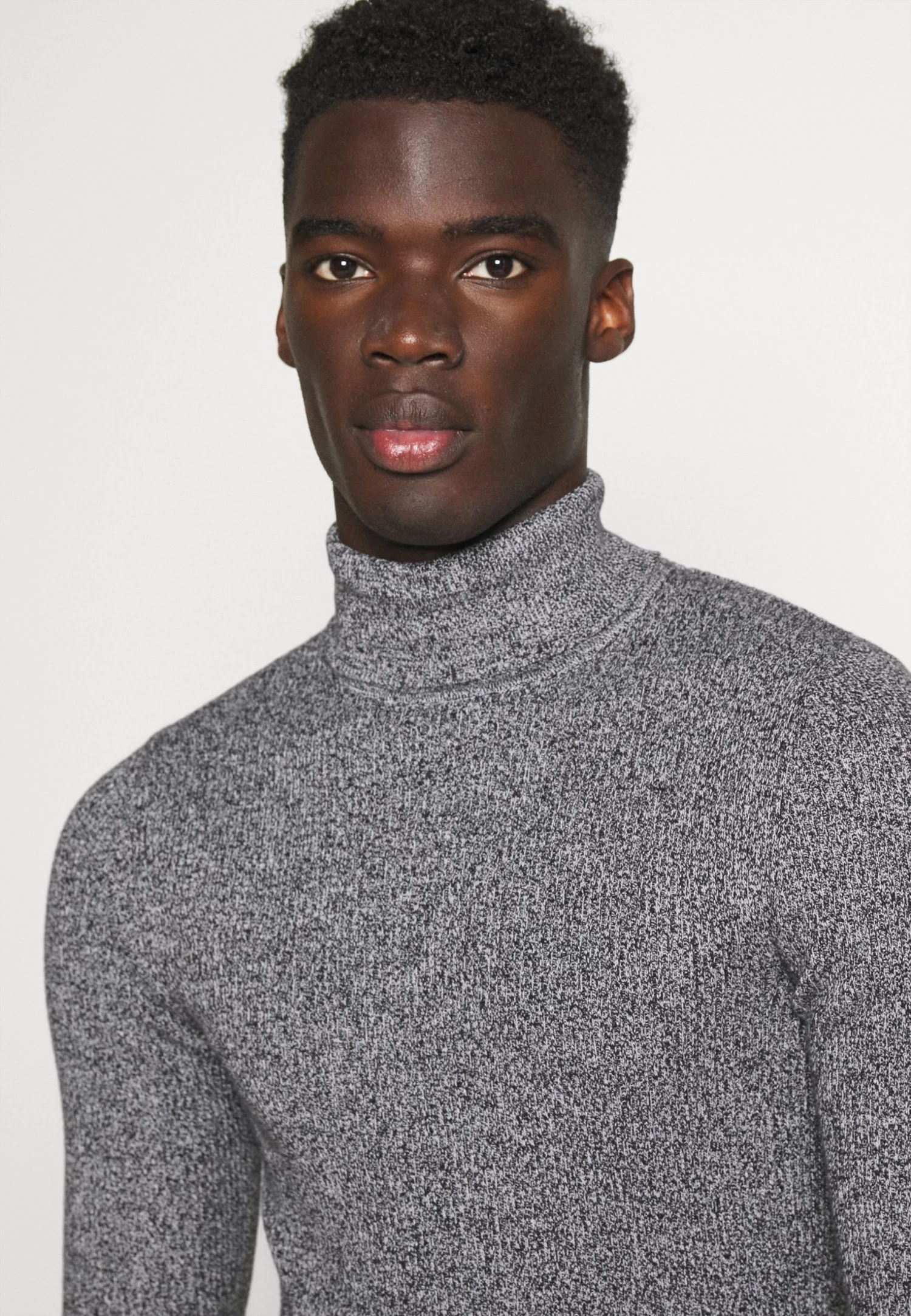 Pier One Muscle Fit Turtle - Trui - Mottled Grey 6 Pier One Muscle Fit Turtle - Trui - Mottled Grey - Afbeelding 4