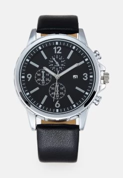 Pier One Horloge - Black/Silver-Coloured