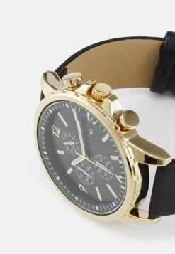 Pier One Unisex - Chronograaf - Black/Gold-Coloured -Professionele Herenkledingwinkel eec72deb7b2740719a136e412abc57b2