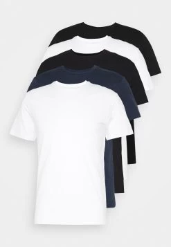 Pier One 5 Pack - T-Shirt Basic - Black/White/Blue -Professionele Herenkledingwinkel f1b37127ec2d45f98139c878d4f29450