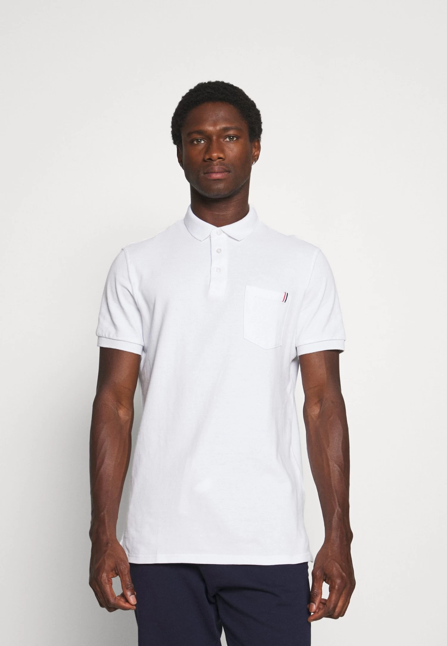 Pier One Tricolore Trim- Poloshirt - White 3 Pier One Tricolore Trim- Poloshirt - White
