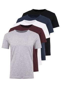 Pier One 5 Pack - T-Shirt Basic - Mottled Bordeaux/White -Professionele Herenkledingwinkel f3311ca65bb04406b4483c68855855c6