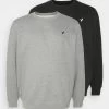 Pier One Plus Size 2 Pack - Sweater - Black/Mottled Grey -Professionele Herenkledingwinkel f77ce5b70f724ed9bc6cfb5df2c735ab