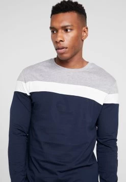 Pier One Longsleeve - Grey/Dark Blue -Professionele Herenkledingwinkel fe00904878e347c082c5811f3750ffa3